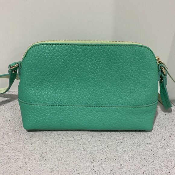 Kate Spade New York Hannah Crossbody Shoulder Bag Medium Green Leather Purse - Picture 8 of 15